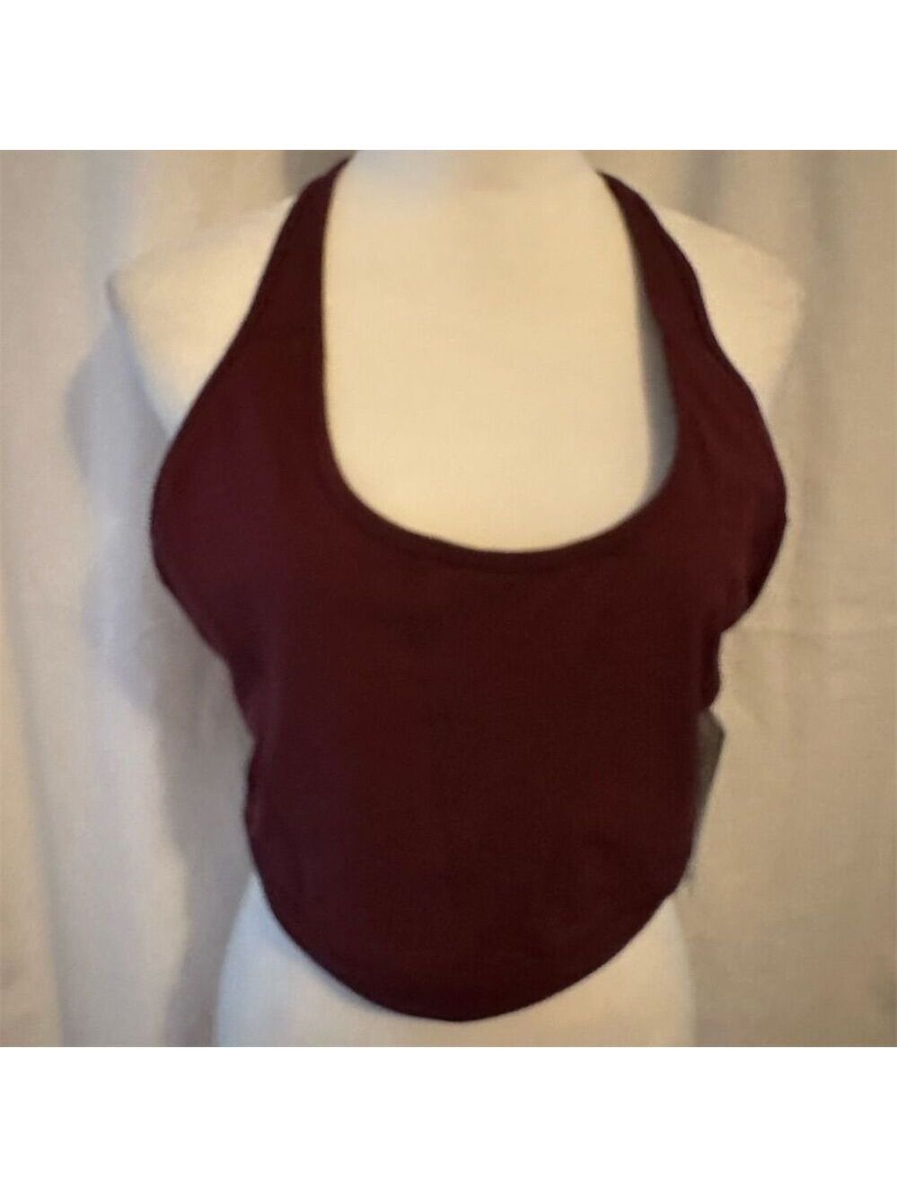 Nine West Active Women's Plus XL Burgundy Halter Tank Top Racerback